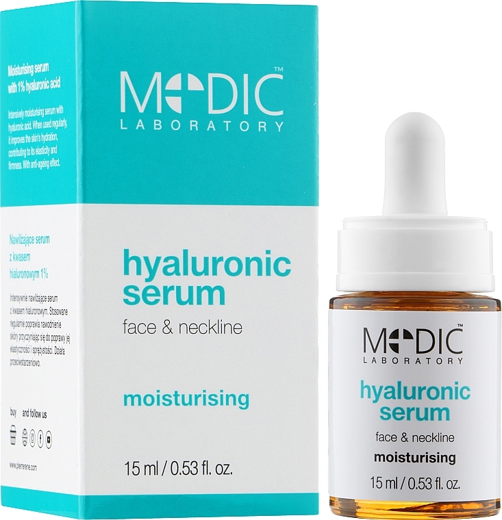 Hyaluronic Acid Face Serum - Pierre Rene Medic Laboratory Hyaluronic Serum Face & Neckline Moisturising — photo N3