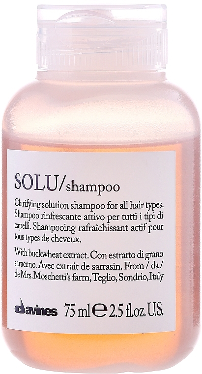 Deep Hair Cleansing Refreshing Shampoo - Davines Solu Shampoo — photo N1