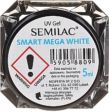 Fragrances, Perfumes, Cosmetics Matte Gel Polish - Semilac Smart Mega White