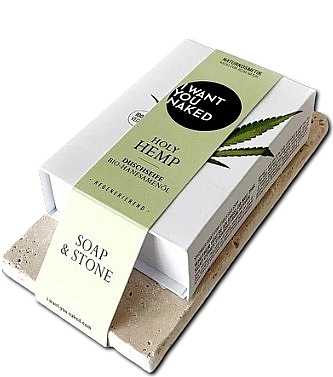 Soap Stone Set - I Want You Naked Set Holy Hemp (soap/100g + soap/holder) — photo N1