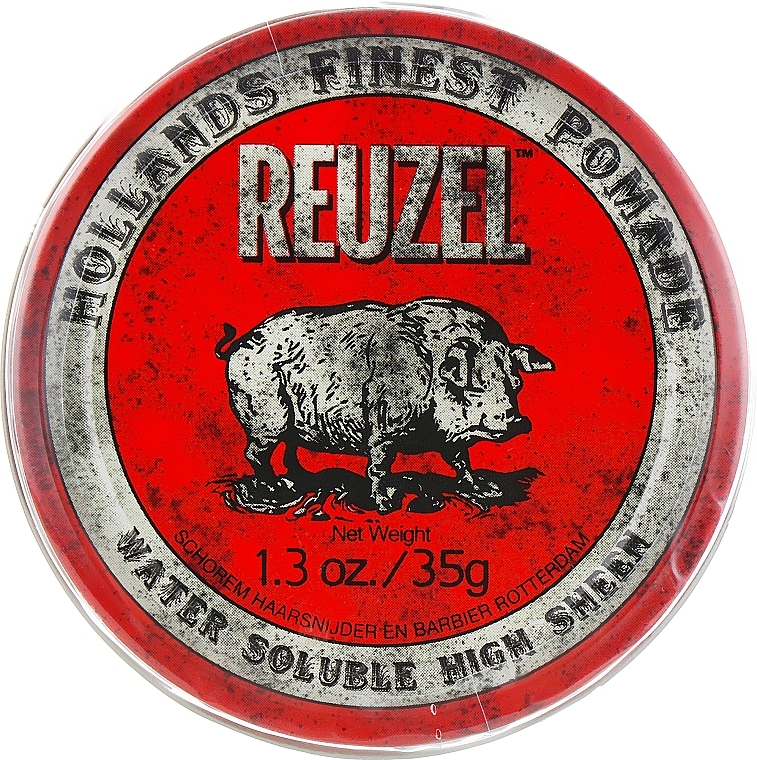 Hair Styling Pomade - Reuzel Water Soluble Red High Sheen Pomade — photo N1