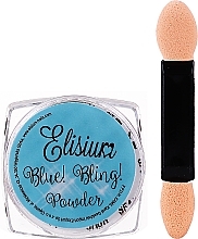 Nail Powder - Elisium Blue Bling Powder — photo N1