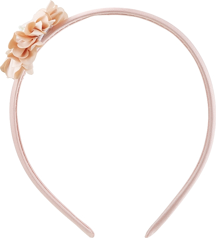 Decorative Hair Hoop, FA-5706, peach with flower - Donegal — photo N3