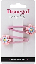 Fragrances, Perfumes, Cosmetics Hair Clips, FA-5622, pink with flowers - Donegal