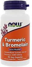 Turmeric and Bromelain Capsules - Now Foods Turmeric & Bromelain Veg Capsules — photo N1