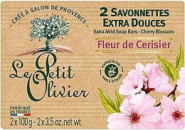 Fragrances, Perfumes, Cosmetics Extra Mild Soap with Cherry Blossom Extract - Le Petit Olivier Vegetal Oils Soap Cherry Blossom