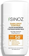 Liquid Face Sunscreen - Sinoz Dark Spot Control Fluid Sunscreen SPF50+/PA++++ — photo N1