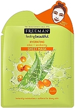 Fragrances, Perfumes, Cosmetics Moisturizing Facial Sheet Mask "Aloe & Sea Buckthorn" - Freeman Feel Beautiful Hydrating Sheet Mask