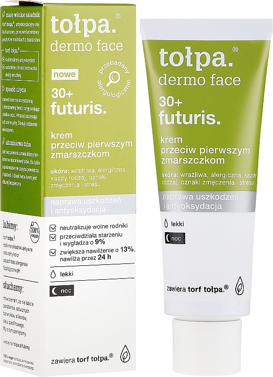 Anti-Wrinkle Night Face Cream - Tolpa Dermo Face Futuris 30+ Face Cream  — photo N1