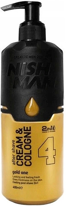 After Shave Cream & Cologne - Nishman After Shave Cream Cologne 2in1 Gold One №04 — photo N2