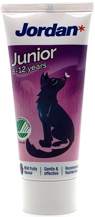 Kids Toothpaste 6-12 y.o., wolf - Jordan Junior Toothpaste — photo N6