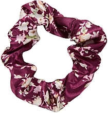 Scrunchie 'Flower Mix', FA-5834, burgundy-red - Donegal — photo N1