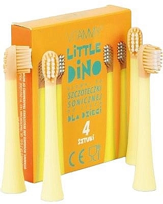 Electric Toothbrush Head, yellow - Vitammy Little Dino — photo N1