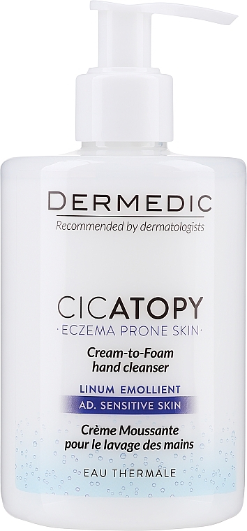 Hand Cleanser - Dermedic Cicatopy Eczema Prone Skin Cream-to-Foam Hand Cleancer — photo N6