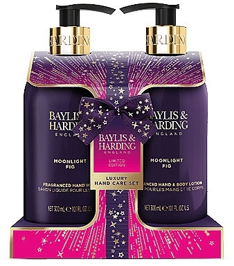 Set - ﻿﻿﻿Baylis & Harding Moonlight Fig Luxury Hand Care Gift Set (h/wash/300ml + h/b/lot/300ml) — photo N1