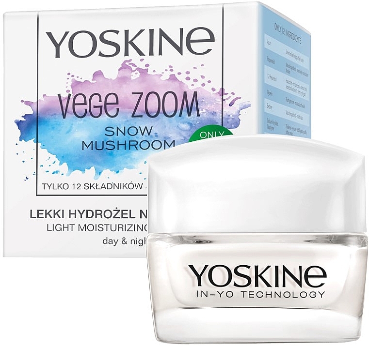 Light Moisturising Face Cream-Gel - Yoskine Vege Zoom Snow Mushroom — photo N1