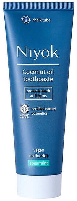 Mint Toothpaste with Coconut Oil - Niyok Organic Spearmint Toothpaste — photo N1