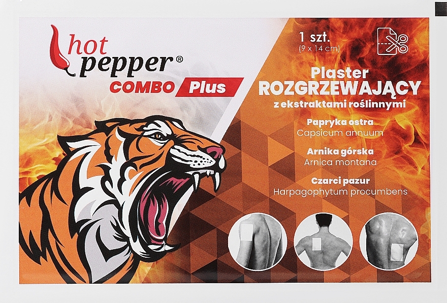 Warming Plaster, 14x9 cm - Ntrade Hot Pepper Combo Plus Plaster — photo N1