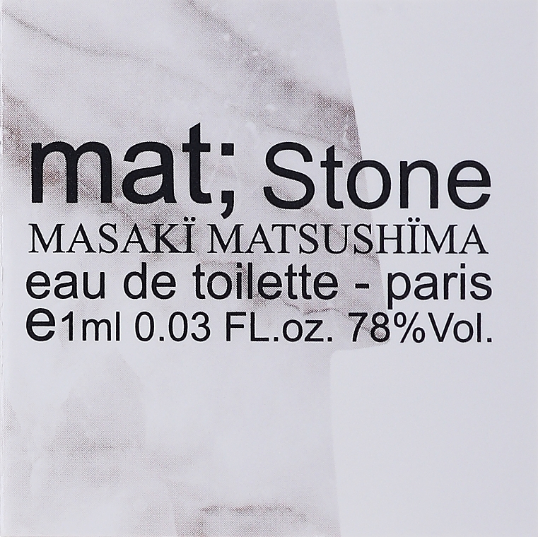 Masaki Matsushima mat; stone - Eau de Toilette (sample) — photo N2