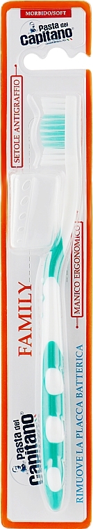 Family Toothbrush, soft, green - Pasta Del Capitano Family Morbido — photo N5