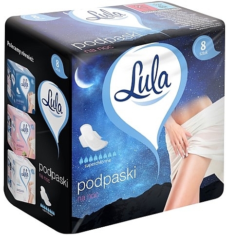 Night Sanitary Pads, 8 pieces - LULA — photo N1