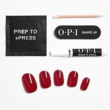 False Nail Set - OPI Xpress/On Big Apple Red — photo N4