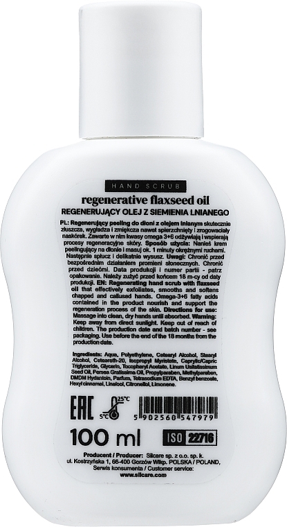 Hand Scrub - Silcare Hand Scrub Regenerative Flaxseed Oil — photo N7