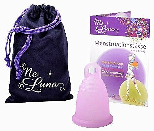 Menstrual Cup with Ring, L-size, pink - MeLuna Soft Menstrual Cup Ring — photo N1