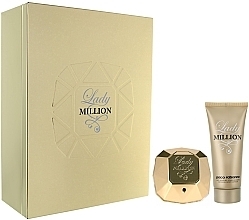 Fragrances, Perfumes, Cosmetics Paco Rabanne Lady Million - Set (edp 80ml + b/l 100ml)