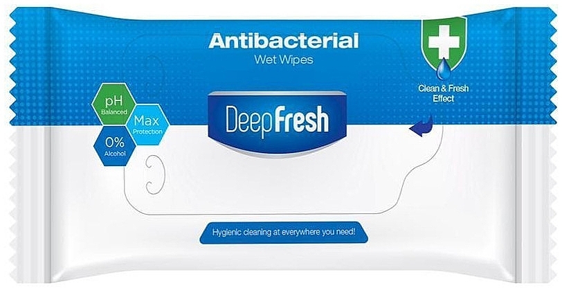 Antibacterial Wet Wipes, 15 pcs - Aksan Deep Fresh Antibacterial Wet Wipes — photo N2
