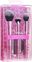 Fragrances, Perfumes, Cosmetics Makeup Set - Real Techniques Perfect Finish Kit (brush/3pcs + mirror/1pc)