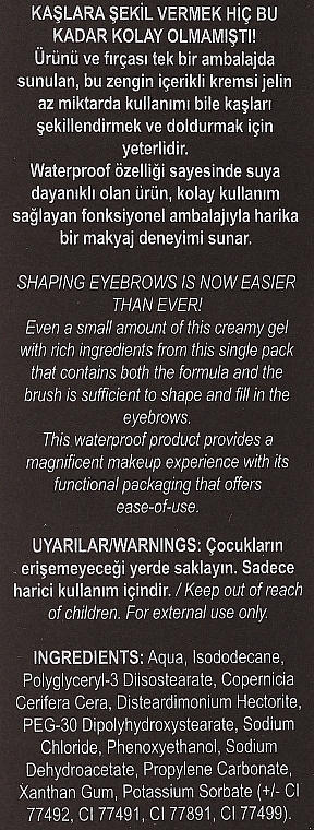 Shaping Brow Gel - Pastel Profashion Eyebrow Designer Gel 2 In 1 Filler & Shaper Brow Palette — photo N3