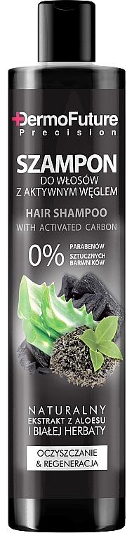 Active Carbon Hair Shampoo - DermoFuture Hair Shampoo With Activated Carbon — photo N2