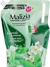 Green Tea & Mint Liquid Soap - Malizia (doy-pack)  — photo N3