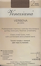 Women Knee Socks "Verbena", 20 Den, grigio - Veneziana — photo N3