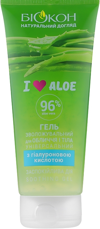 Universal Moisturizing Face & Body Gel "I Love Aloe" - Biokon — photo N1