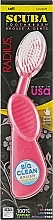 Right-Handed Toothbrush with Rubber Handle "Scuba", white-pink - Radius — photo N4