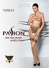 Fragrances, Perfumes, Cosmetics Erotic Tights with Cutout 'Tiopen' 016, 20 Den, beige - Passion