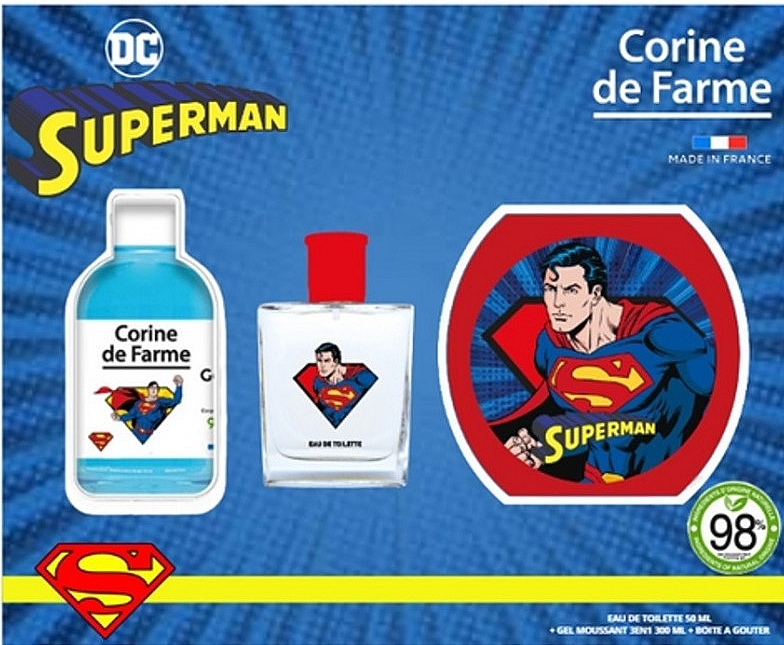 Corine De Farme Superman - Set (edt/50ml + sh/gel/300ml + acc/1pc)	 — photo N1