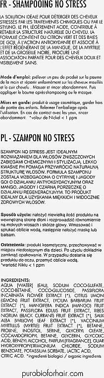 Shampoo - puroBIO Cosmetics For Hair No Stress Shampoo — photo N3