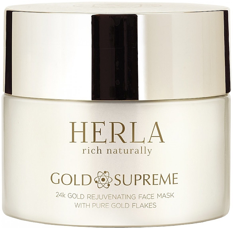 Face Mask - Herla Gold Supreme 24K Gold Rejuvenating Face Mask With Pure Gold Flakes — photo N2