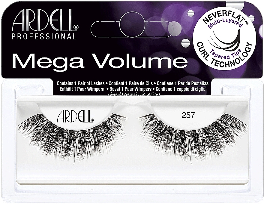 False Lashes - Ardell Mega Volume 257 Black — photo N6