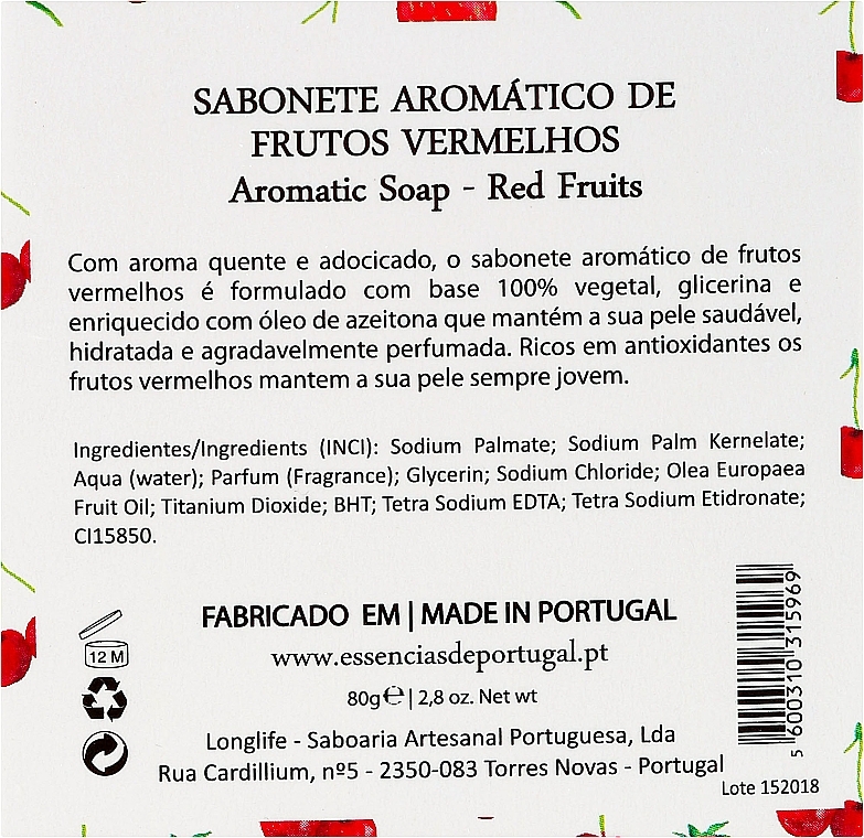 Soap "Red Fruits" - Essencias De Portugal Red Fruits Aromatic Soap — photo N3