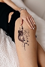 Temporary Tattoo 'Geometric Wolf' - Tattooshka — photo N17