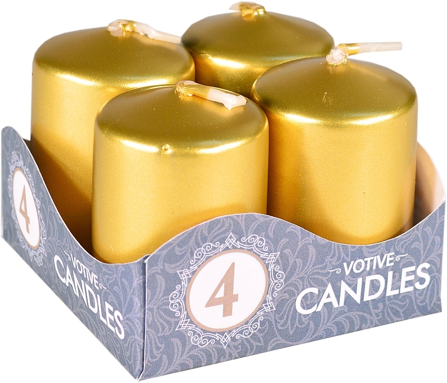 Candle Set, gold - Admit Votive Candles — photo N1
