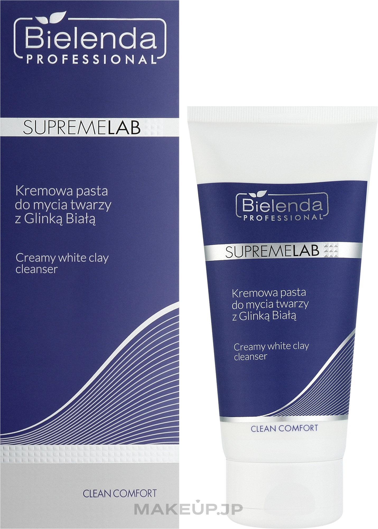 Face Cleansing Cream Paste with White Clay - Bielenda Professional Supremelab Clean Comfort Creamy White Clay Cleanser — photo 150 g