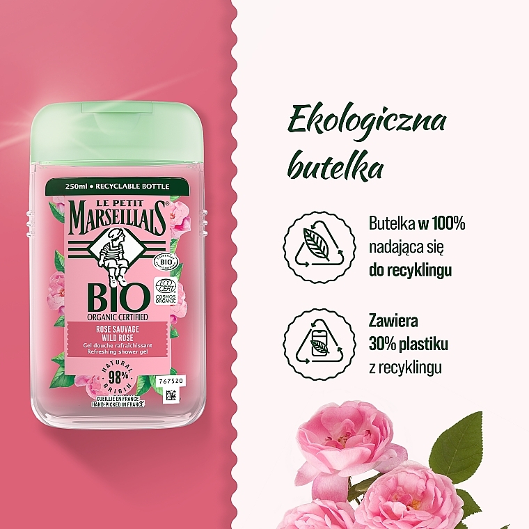 Rosehip Shower Gel - Le Petit Marseillais Bio Wild Rose Refreshing Shower Gel — photo N8