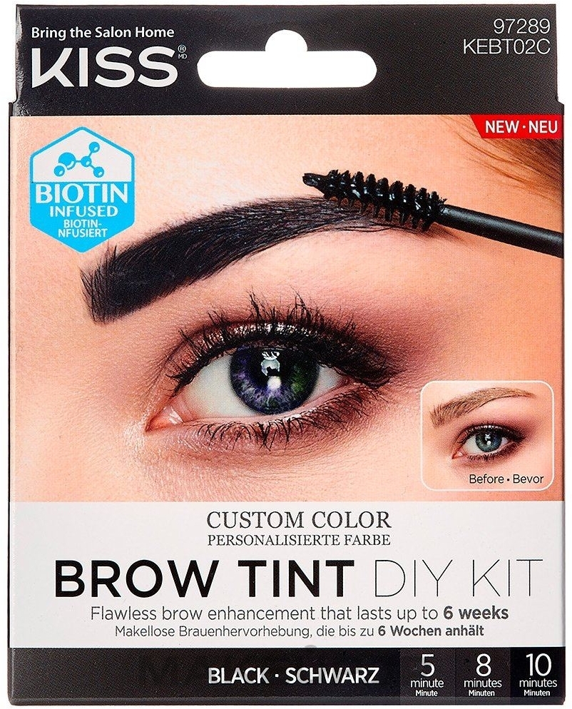 Brow Tint - Kiss Brow Tint DIY Kit — photo Black