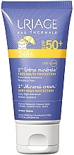 Fragrances, Perfumes, Cosmetics Baby Sunscreen Cream - Uriage Baby 1st Mineral Cream SPF 50+