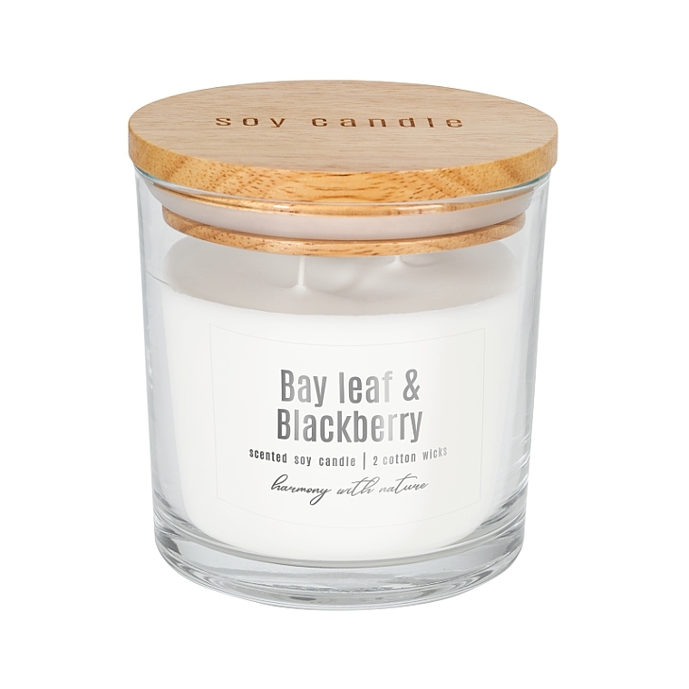 Leaf & Blackberry Scented Candle in Glass - Bispol Bay Leaf & Blackberry — photo N2